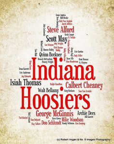 indiana hosiers poster with the words on it