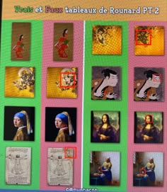 a poster with pictures of women and men in different colors, including the woman's head