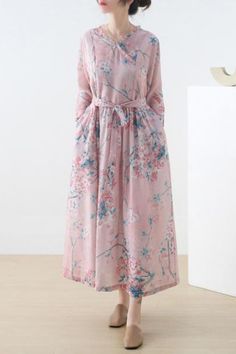 Overview: (1)100%Ramie Fit &Sizing: Non- Stretchable #ramie #dress #pink #tieddress Casual Tie Waist Maxi Dress For Spring, Casual Spring Maxi Dress With Tie Waist, Bohemian Spring Dresses With Tie Waist, Pink Tie-waist Dress For Spring, Pink Tie Waist Dress For Daywear, Feminine Maxi Dress With Tie Waist For Daywear, Pink Tie Waist Dress For Spring, Feminine Spring Midi Dress With Tie Waist, Pink Flowy Dress With Tie Waist