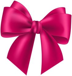 a large pink bow on a white background