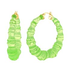 Lime Green Bamboos Green Hoop Earrings, Bamboo Hoop Earrings, Bamboo Earrings, I Love Your, Handcrafted Accessories, Anniversary Jewelry, Plastic Jewelry, Bag Icon, Earrings Collection