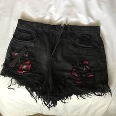 Brand New Blanknyc Black Distressed Floral Embroidered High Waisted Shorts Size 26 Would Best Fit 26-28 Superrrrrrr Cute For Summer Leaving For College Soon So Want To Sell Soon! Edgy Distressed High-waisted Shorts, Distressed Black Jean Shorts For Streetwear, Black Distressed Jean Shorts For Streetwear, Black Distressed Shorts For Streetwear, Ripped Black Jean Shorts For Streetwear, Black Grunge Bottoms With Frayed Hem, Casual Black Distressed Shorts, Ripped Jean Shorts For Night Out, Black Distressed Bottoms For Night Out