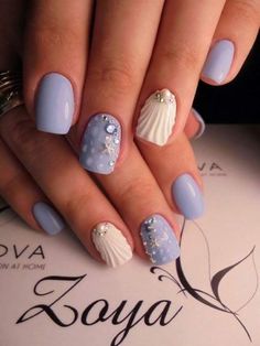 Nautical Nails, Nails Beach, Square Nail Designs, Fall Nail Art Designs, Casual Nails