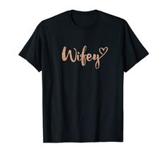 PRICES MAY VARY. Rose Gold Effect, not actual gold foil. Our Happy Wifey Matching Wedding Gift T-shirt is the perfect tshirt for a Husband to give to their future Wife to be. It's a great gift idea for Wedding, Bachelor or Engagement parties People who love their fiance, boyfriend or who is going to be married on 2018 will love this tee shirt. Great present from Husbands to Wives. Lightweight, Classic fit, Double-needle sleeve and bottom hem Wife T Shirts, Gift Idea For Wedding, Idea For Wedding, Wife To Be, Gold Effect, Honeymoon Shirts, Heart Rose, Engagement Parties, Future Wife