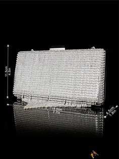 13 Rectangular Silver Clutch With Rhinestones, Glamorous Sparkling Rectangular Bags, Glamorous Rectangular Sparkling Bags, Silver Evening Bag With Rectangular Case Shape, Silver Evening Bag Rectangular Case, Silver Rectangular Evening Bag With Rhinestones, Sparkling Rectangular Bag Gift, Silver Bag With Rhinestone Fringe For Events, Silver Bags With Rhinestone Fringe For Events