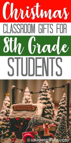 christmas classroom gifts for 5th grade students with text overlay that reads christmas classroom gifts for fifth grade students