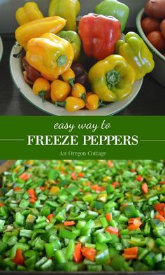 an easy way to freeze peppers