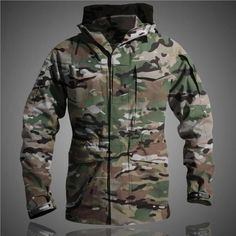 Stay warm and stylish with this men's tactical hoodie jacket. Made from lightweight yet durable fabric, this Autumn-ready piece of outerwear features a military-inspired design and a variety of pockets to store essentials. Stay comfortable while looking sharp with this versatile jacket. Designed by 4COLORDRESS Tactical Hoodie, Military Vest, Army Clothes, Tactical Jacket, Camouflage Colors, Tactical Clothing, Military Coat, Mens Windbreaker, Hoodie Coat