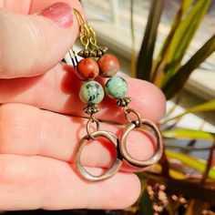 Bohemian Jasper Jewelry Nickel Free, Nickel Free Jasper Bohemian Jewelry, Nickel-free Bohemian Jasper Jewelry, Bohemian Copper Earrings With Natural Stones, Marble Falls, African Turquoise, Boho Jewelry, Jewelry Ideas, Beading