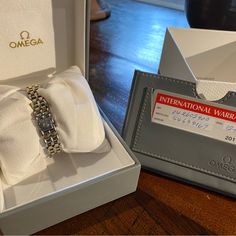 Gorgeous Two Tone Bracelet Stainless Steel And 18k Gold Women’s Omega Watch. Includes Boxes, Pillow, Registration International Warranty Card And Extra Links. White Shell Face. There Are Scratches On Face And Back. Please See Pictures For. Condition. Omega Womens Watch, Omega Gold Watch Women, Gold-tone Stainless Steel Bracelets With Jubilee Bracelet, Omega Deville, Omega Watch Women Constellations, Omega Constellation Ladies, Two Tone Bracelet, Stainless Steel Bracelet, Gold Watch