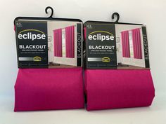 two pairs of eclipse blackout curtains in pink