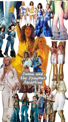 collage of various images of women in different outfits and sizes, with the caption donna's end the dynamites reception