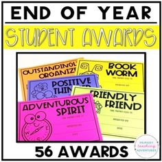 the end of year student awards are available for students to use on their own books