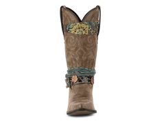 Durango Accessorized Cowboy Boot Women's Shoes | DSW Bohemian Moto Boots For Festival In Fall, Western Moto Boots With Round Toe, Western Moto Boots For Rodeo, Western Style Moto Boots For Rodeo, Western Style Moto Boots With Round Toe, Western Style Boots For Western-themed Events, Country Style Snip Toe Moto Boots For Rodeo, Southwestern Style Snip Toe Boots For Country Events, Western Style Brown Moto Boots For Rodeo