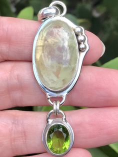 Prehnite and Peridot Pendant - Morganna’s Treasures Green Spiritual Healing Gemstones, Personal Healing, The Healer, Peridot Pendant, Learning To Say No, Chakra Stones, The Stone, Heart Chakra, Inner Peace