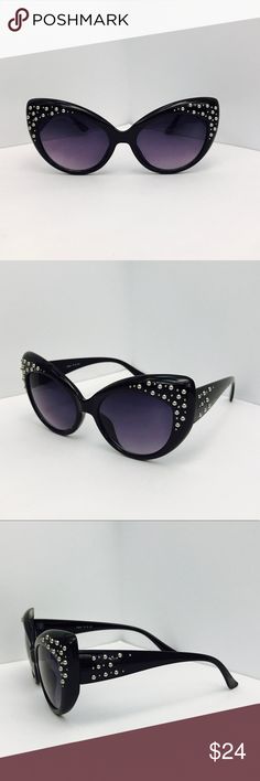 ♥️BOGO♥️New Studded Black Oversized Cat Eye New without tag. All Sunglasses buy one get one free! Nasty Gal Accessories Sunglasses Silver Cat Eye Sunglasses For Summer Party, Silver Cat Eye Sunglasses For Party, Elegant Silver Cat Eye Sunglasses For Party, Buy One Get One Free, Buy One Get One, Accessories Sunglasses, Get One, Sunglasses Accessories, Black Silver