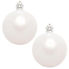 The South Sea pearl and diamond earrings feature two lovely 14mm diameter pearls originating from the waters of Northwestern Australia. The design is complete with 4 diamonds (0.26 carats). All of our pearls are untreated: their natural color and high luster have not been enhanced in any way. All of our diamonds are of top quality (F/G-VVS, color, clarity, and cut). The earrings are one-of-a-kind. They were handmade in Italy in our own workshop by maestro Giuseppe according to an original design Luxury Pearl Earrings With Diamond Accents, Round Cut, Luxury Round Cut Pearl Earrings With Diamond Accents, Luxury Round Pearl Drop Earrings, Evening Diamond Pearl Earrings, Round Diamond Pearl Earrings For Evening, Diamond Pearl Earrings For Evening, Luxury Pearl Diamond Earrings In Diamond White, Luxury Pearl Diamond White Earrings, Luxury Pearl Diamond Earrings With Diamond Accents