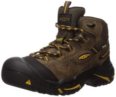 PRICES MAY VARY. COMFORTABLE: Left and right asymmetrical steel safety toe designed for a roomier toe box and maximum comfort; meets ASTM F2412-17 and F2413-17 I/75 and C/75 standards SAFETY FIRST: Features KEEN Patented Toe Protection, where the boot outsoles wrap up and over the toes for ultimate protection WORK ALL DAY: With features like KEEN's waterproof membrane, metatomical arch support, heel cushion, and stability shank, you can easily push through the longest shift STABLE FOOTING: The o Construction Boots, Industrial Construction, Men's Uniforms, Steel Toe Boots, Work Boots Men, Outdoor Boots, Work Boot, Safety Shoes, Amazon Com