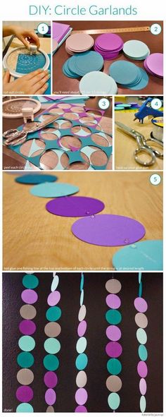 the process for making paper circles is shown