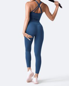 Leggings that shape your butt, pull in your tummy, provide coverage in all the right places, and make you look and feel like a million bucks. Pair it with one of our flattering sports bras and turn heads wherever you go! High Waist Yoga Activewear With Built-in Bra, High Waist Activewear With Built-in Bra For Workout, High Stretch Leggings With Built-in Bra For Yoga, Blue Fitted Leggings With Light Support, Fitted Blue Leggings With Light Support, Sporty Workout Leggings With Built-in Bra, Compressive High-waist Activewear With Built-in Bra, Blue Seamless Leggings For Pilates, Blue Compression Yoga Pants With Light Support