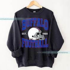 Buffalo Football Vintage Sweatshirt T-Shirt,Buffalo Bill Crewneck Sweatshirt,Buffalo New York,Buffalo Bill Fan Gift,Sunday Football FSA15 **Please note this product is offered in multiple styles (Sweatshirt/T-shirt). Please make sure to choose the correct style you wish to purchase. ⭐𝐐𝐔𝐀𝐋𝐈𝐓𝐘: At Sports Spectra our brand believes in using the best materials to create our designs. We use high-quality ink to achieve vibrant and colorful prints that stand the test of time. Our products are cr Sunday Football, Buffalo Football, Buffalo Bill, Football Vintage, Football Sunday, Oversized T Shirt Dress, Buffalo New York, Buffalo Bills, Vintage Sweatshirt