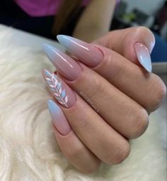 Unghie Sfumate, Glow Nails, Almond Acrylic Nails, Summer Acrylic Nails, Pink Acrylic Nails, Fire Nails, Coffin Nails Designs, Classy Nails, Pretty Acrylic Nails