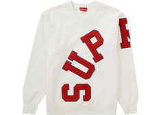 Supreme Big Arc Crewneck White - FW20 Supreme Sweatshirt, Supreme Clothing, Supreme Hoodie, Varsity Hoodie, College Sweatshirt, Zara Man, The Supreme, Dream Clothes, Adidas Yeezy