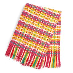 a multicolored scarf on a white background