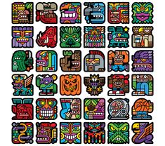 an assortment of colorful and intricately designed stickers