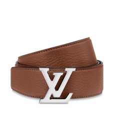 LOUIS VUITTON® - Lv Heritage 35mm Reversible Belt - Cognac Belt Men, Reversible Belt, Louis Vuitton Official, African Jewelry, African Design, Elegant Accessories, Watches Jewelry, Khaki Green, Watch Brands