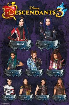 the cast of disney's descendantss is shown in an advertisement for their upcoming movie