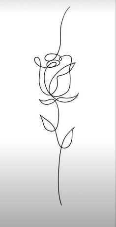 a single line drawing of a flower on a white background with the word love written in it