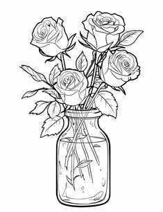 a vase filled with roses sitting on top of a table