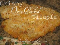 crispy open - baked tilapia is sitting on the counter