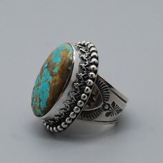 The " Goffikk " ring is freshly from my bench. The ring is sterling silver and set with high-quality Royston Turquoise. It is a size 8. These rings are 1.25 long, lovely, and solid. Royston Turquoise, Oval Ring, Oval Rings, Ring Oval, Statement Ring, Rings Statement, Halloween Shopping, Statement Rings, Beauty Book