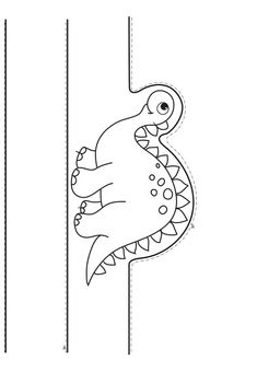 the letter c is for monster coloring page with an image of a dinosaur on it's head