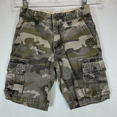 Old Navy Camouflage Cargo Shorts - Boys Size 6 Regular - 100% Cotton - Camo Boys Size 6 Adjustable waistband Pre-owned/Used. In good condition. Normal wear from wearing and washing. Some white marks on legs, but hard to see cause of camo pattern. See pics for details. Just a regular dad selling a few things my son has outgrown. Non-smoking pet-free home. If you have young son, click follow and check out my other listings. Thanks! Let me know if you have any questions. Willing to bundle multiple Casual Camouflage Cotton Cargo Shorts, Camouflage Shorts With Multiple Pockets, Cargo Shorts Men Outfits, Sp Characters, Camouflage Cargo Shorts, Navy Camouflage, College Boy, Camo Cargo Shorts, Masc Fashion