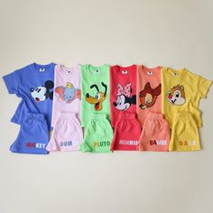 Mickey and friends character short sleeve T-shirt with matching shorts Lightweight perfect for Warmer weather true to size Cute Disney Outfits Summer, Disneyland Family Outfits, Disney Matching Outfits, Family Disney Outfits, Disneyworld Outfit, Aesthetic Disneyland, Disney Family Outfits, Disneyland Party, Summer Spring Outfits