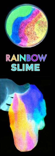 the rainbow slime is being used to make it look like they are floating in water