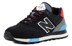 New Balance 574 'Black Velocity Red' ML574JHO (SNKR/Unisex) New Balance Shoes Men, New Balance 452, Couple Shoes, New Balance 574, Clothing Designs, Balance Shoes, New Balance Shoes, Black Metallic, Red And Grey