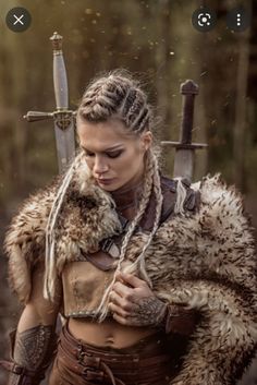 Savage Woman, Female Viking Warrior, Viking Halloween Costume, Female Viking, Vikings Halloween, Barbarian Woman, Vikings Lagertha, Digital Hair