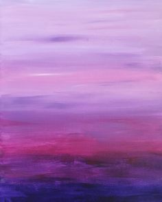 an abstract painting with purple and pink colors