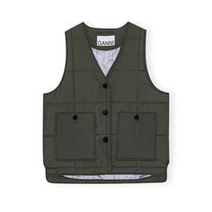 Sleeveless Vest Pattern, Boxy Vest, Quilted Gilet, Green Quilt, Green Vest, Vest Pattern, Outerwear Vest, Tshirt Skirt, Sleeveless Vest