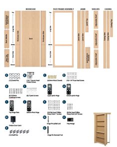 the plans for an entertainment center include shelves, cabinets, and other items to make it look like they are made from wood