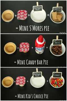 mini s'mores pie recipe for the kids to make with their own marshmallows