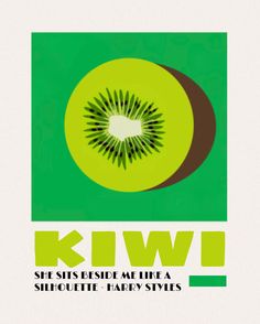 a kiwi poster with the words kiwi on it