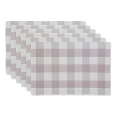 DII offers full collections of trend based designs bringing you fresh innovative lines of quality home products for every season Let DII products become a valuable part of your life Features . Dusty Lilac Buffalo Check Ribbed Placemat. Style your kitchen with our classic buffalo check tabletop. Machine wash in cold water. Set of 6 Specifications . Color Dusty Lilac. Size 13 x 19 in . Material 100 Cotton. Weight 1 4 lbs Buffalo Check Table, Cloth Table Runner, Farmhouse Tabletop, Decorative Placemats, Dusty Lilac, Red Buffalo Check, Table Runner And Placemats, White Cloth, Purple Design