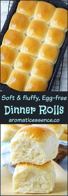 soft and fluffy egg - free dinner rolls are the perfect side dish