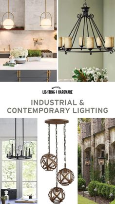 an image of industrial and contemporary lighting