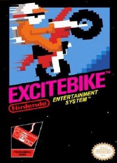 the box art for the game excitebike entertainment system